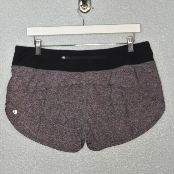Lululemon Speed Up Short *2.5" - 10 Heather Lux Multi Black / Black - Picture 4 of 6